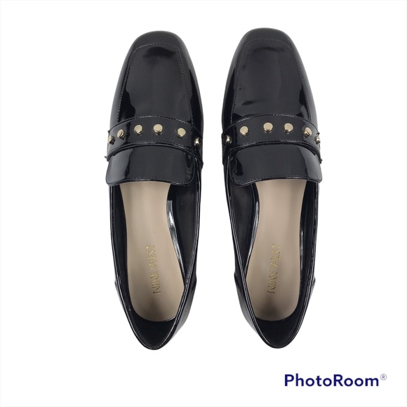 Nine West Black Studded Loafer - Picture 4 of 12